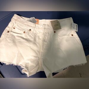 Brand New Levis 501 white shorts